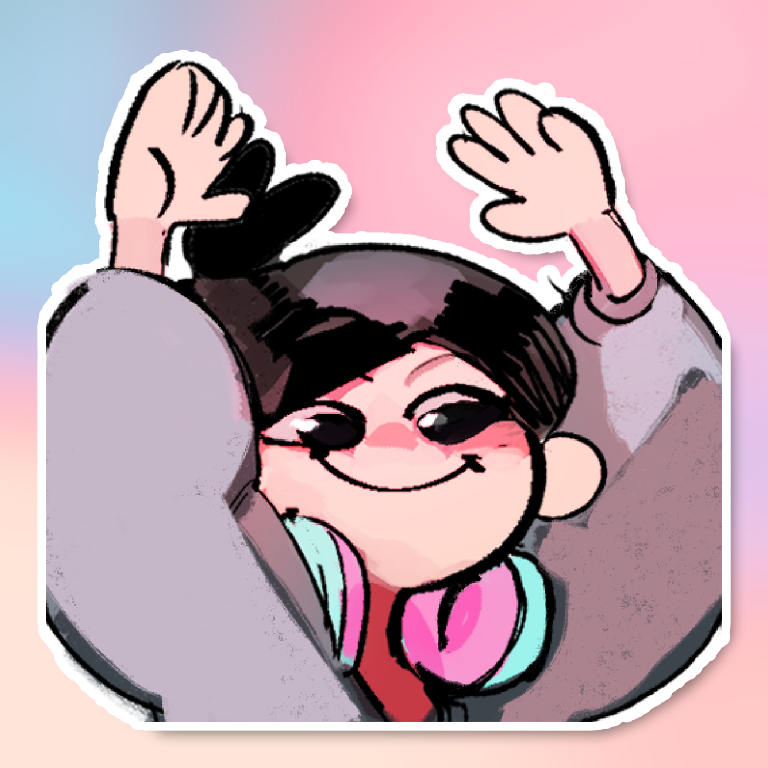 ASH JOY STICKER! (LUNYDOOBLES)