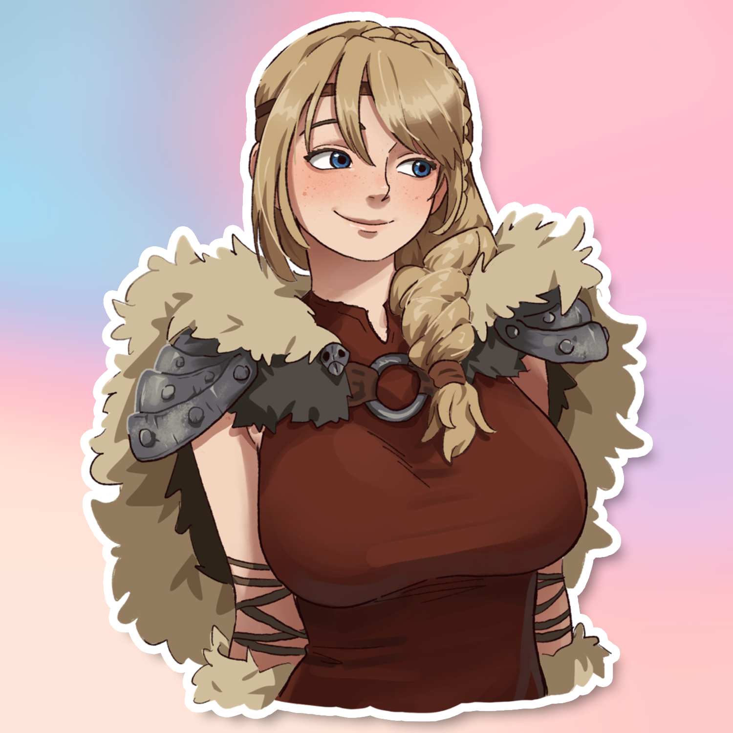 VIKING BUST STICKER! (DASHI)