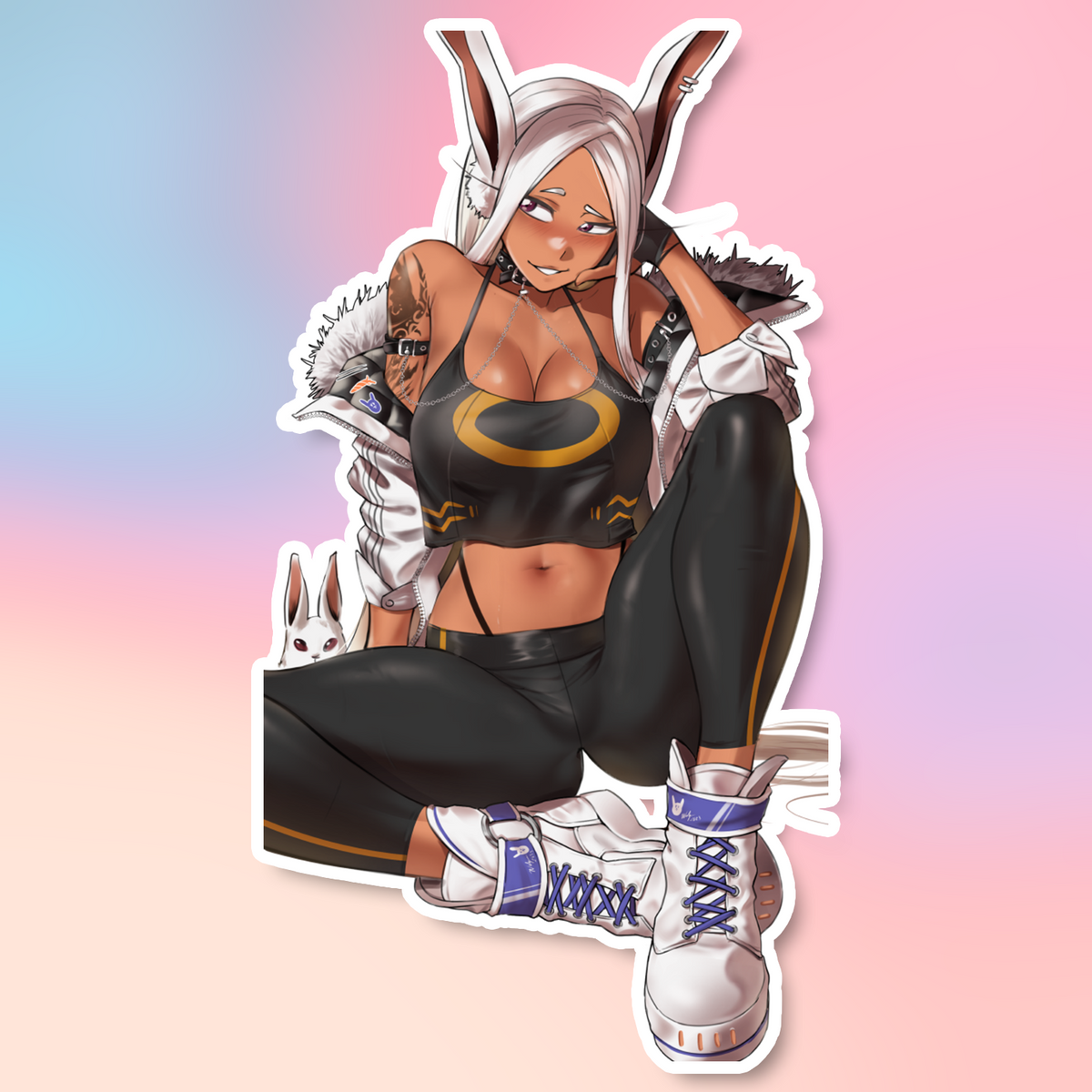BADASS BUNNY STICKER (WALIGNER)