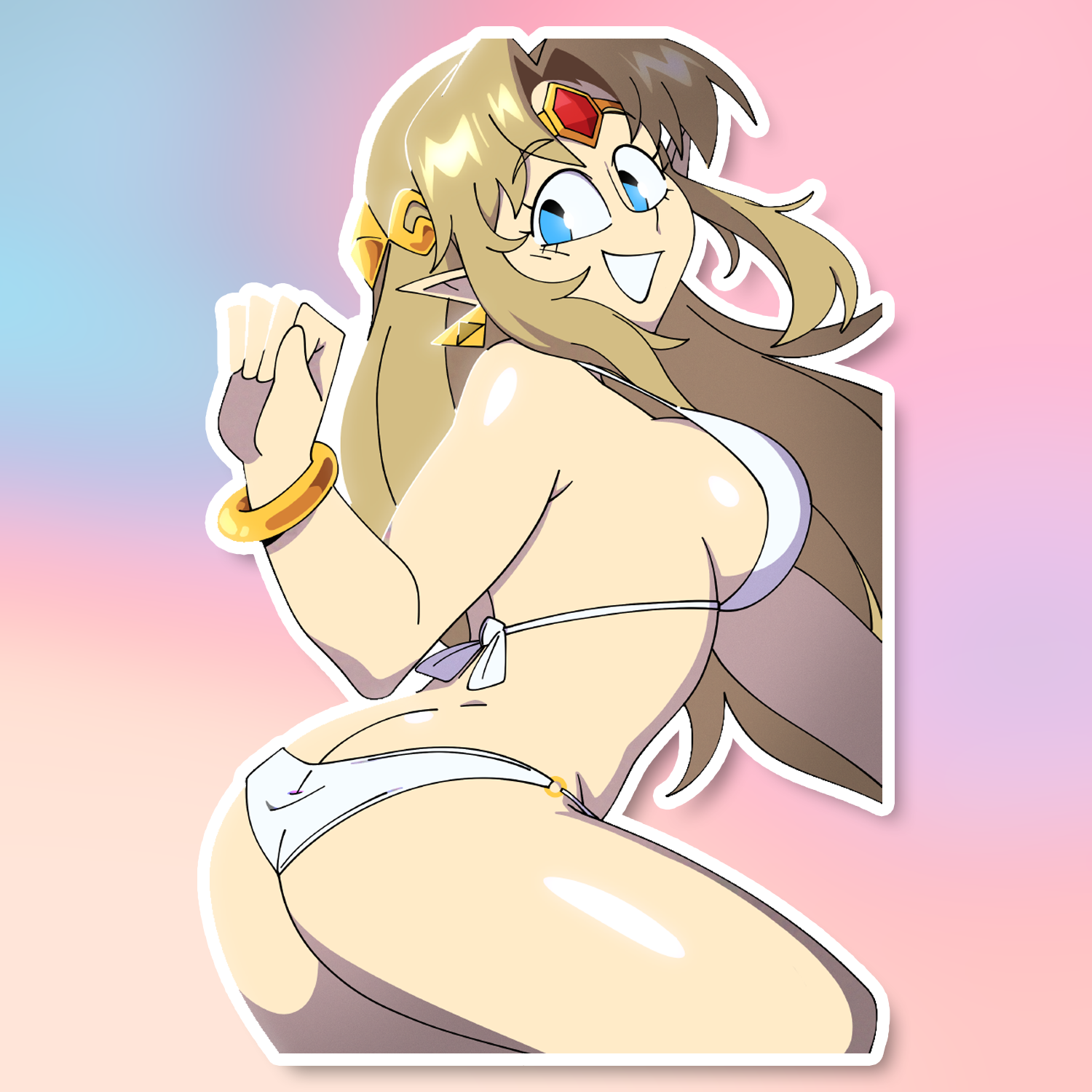 BIKINI PRINCESS STICKER! (QUINTZEEE)