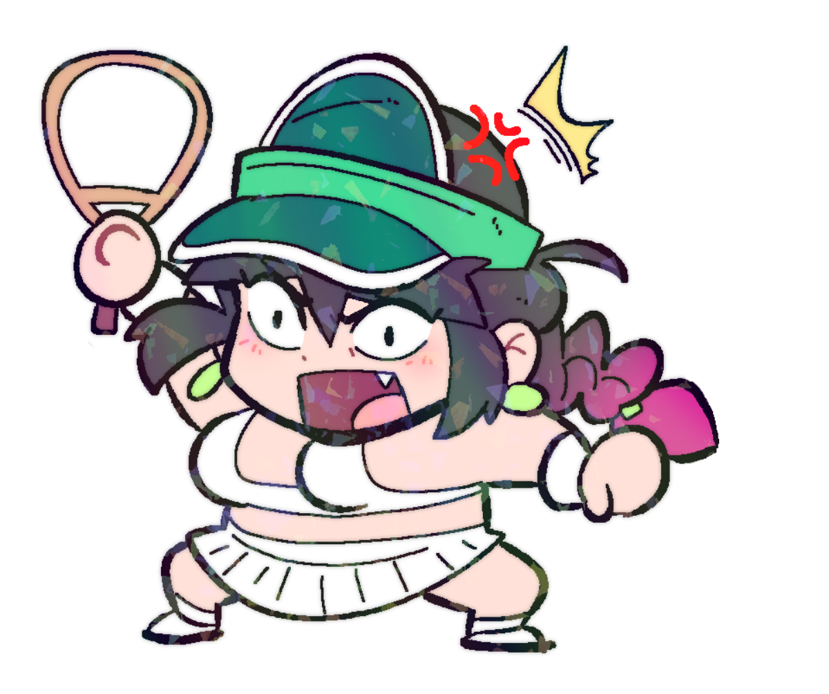 LUCIA CHIBI TENNIS STICKER! (BRYCE AND SCOTT)