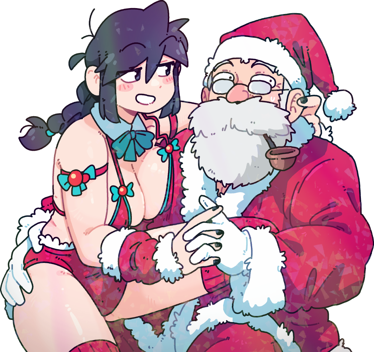 LUCIA AND SANTA STICKER! (BRYCE AND SCOTT)
