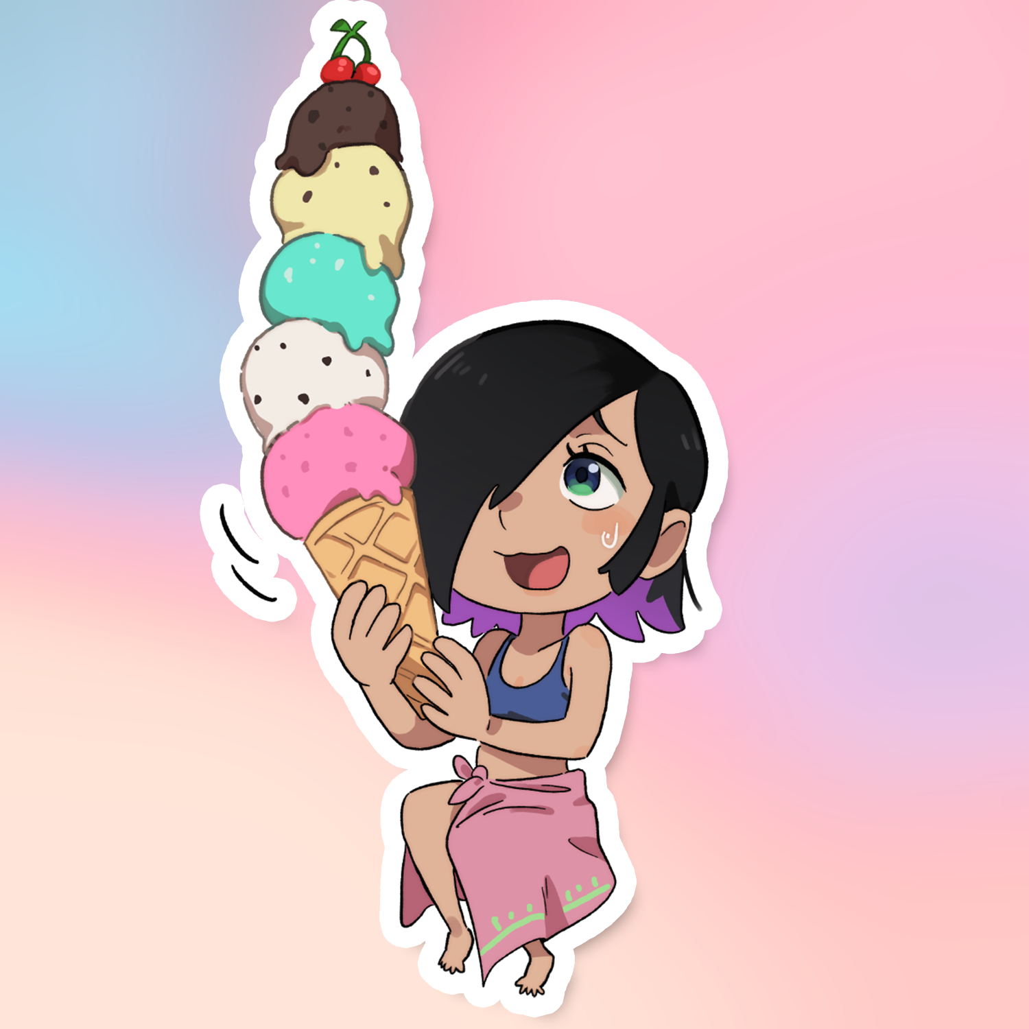 CHIBI VIOLET STICKER! (DASHI)
