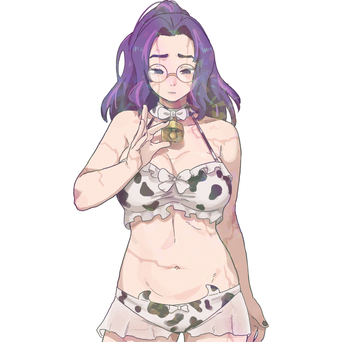 PURPLE-HAIRED COW LADY STICKER! (DASHI)