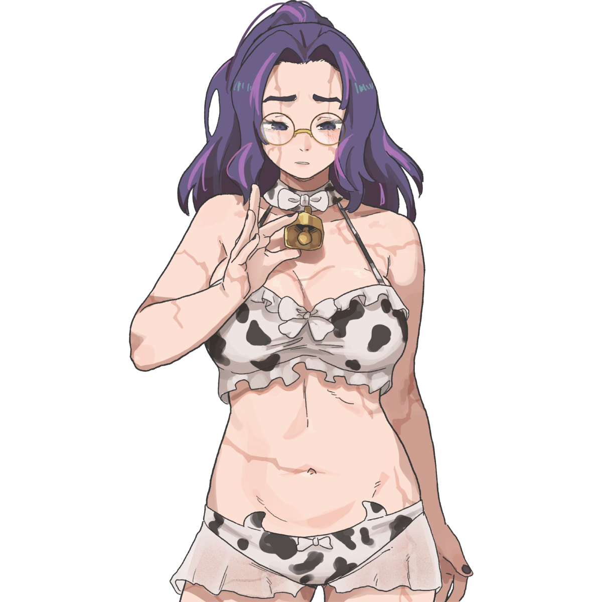 PURPLE-HAIRED COW LADY STICKER! (DASHI)