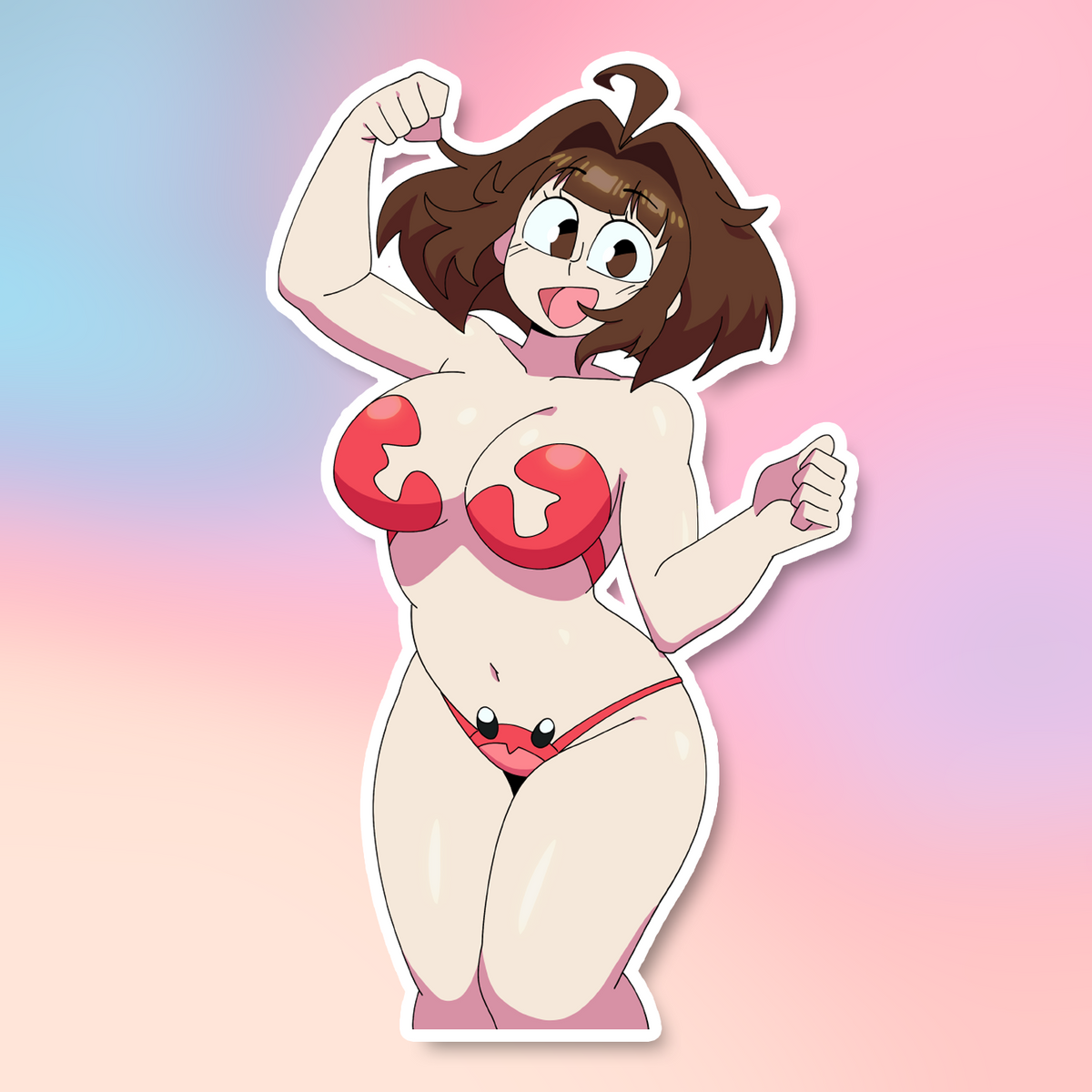 CRAB BIKINI HATSCHI STICKER! (QUINTZEEE)