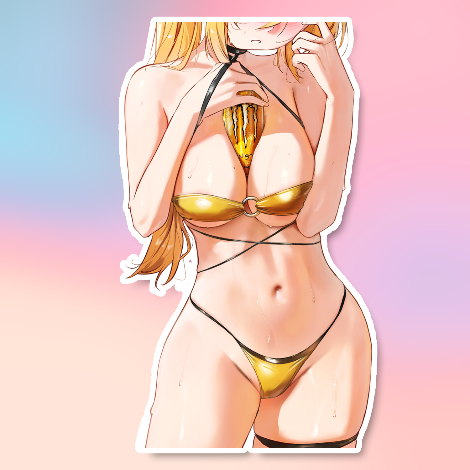 GOLD BIKINI STICKER! (WALIGNER)