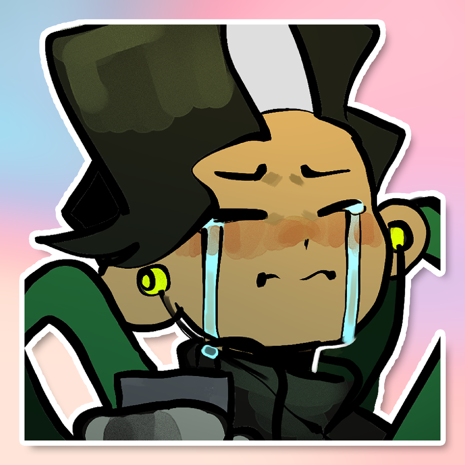 DUSTY CRYING STICKER! (LUNYDOOBLES)