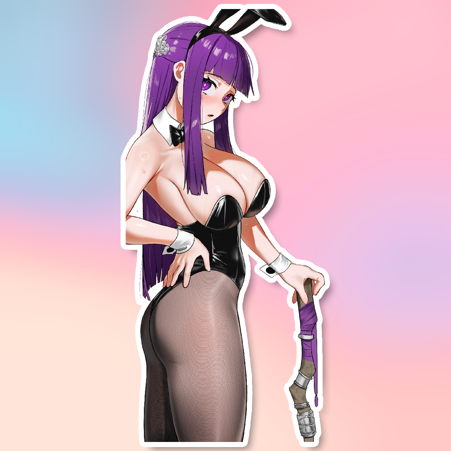PURPLE-HAIRED BUNNY STICKER! (WALIGNER)