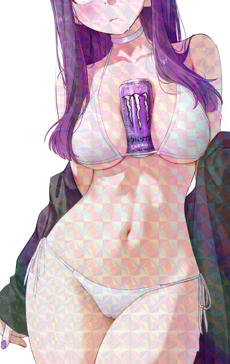 PURPLE HAIR BIKINI STICKER! (WALIGNER)