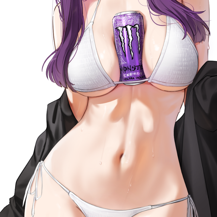 PURPLE HAIR BIKINI STICKER! (WALIGNER)