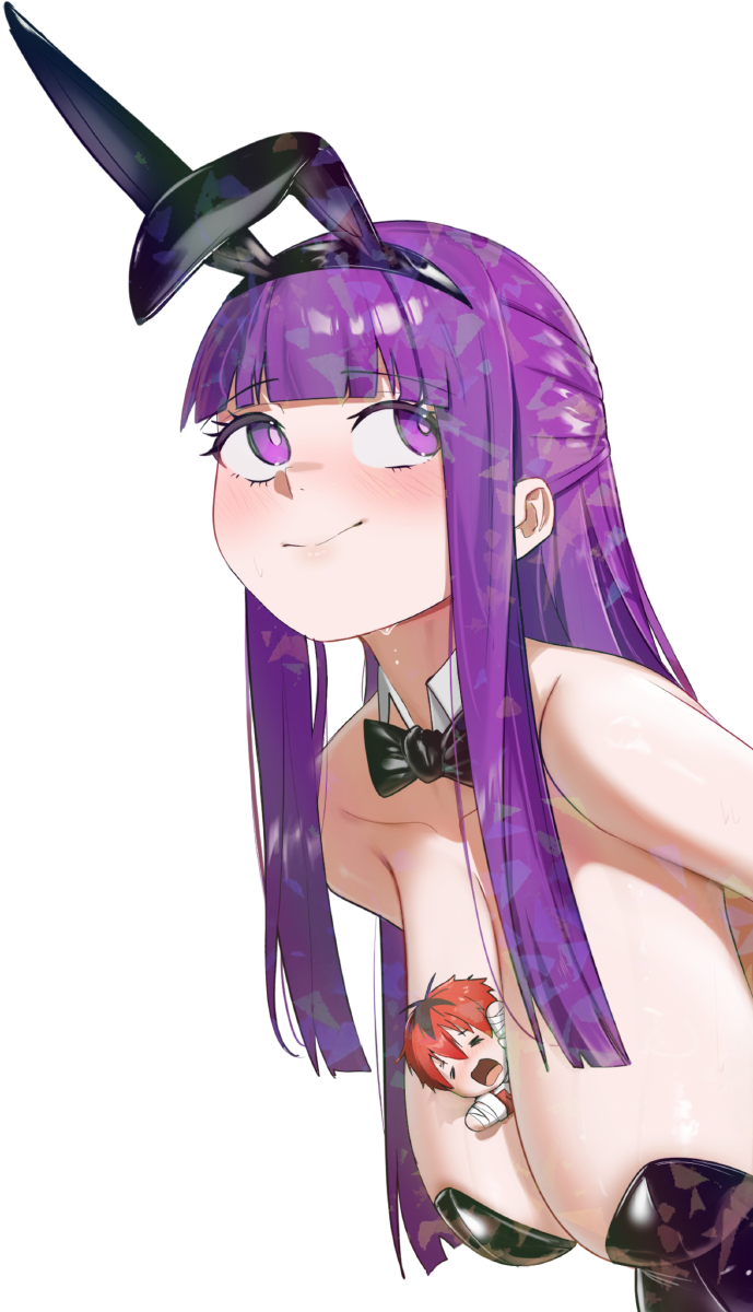 PURPLE-HAIRED BUNNY BUST STICKER! (WALIGNER)