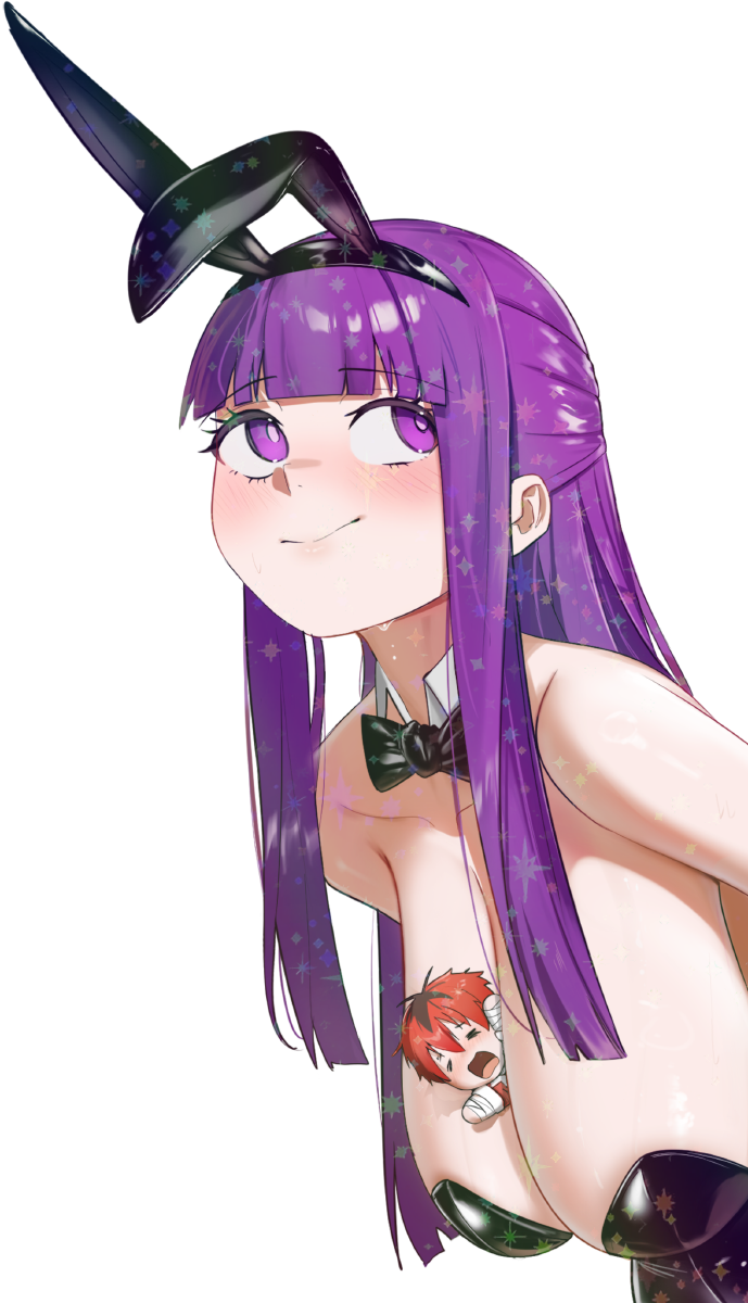 PURPLE-HAIRED BUNNY BUST STICKER! (WALIGNER)