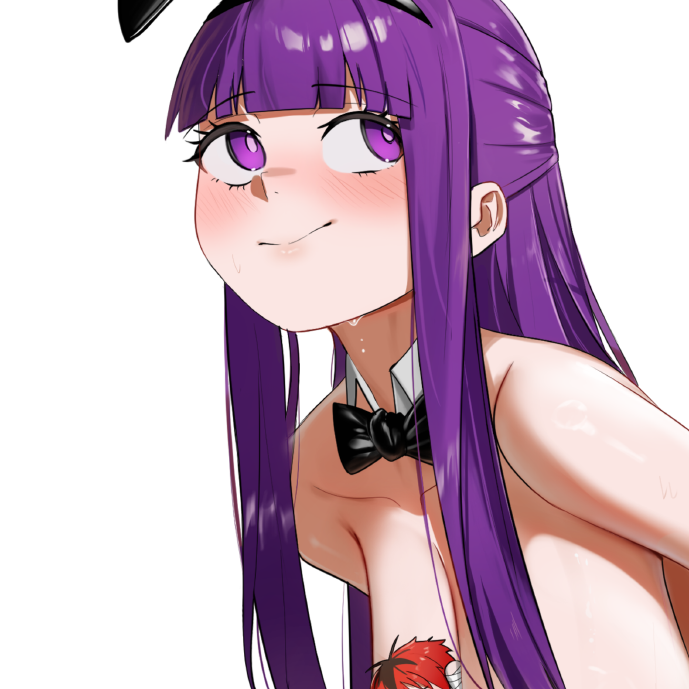 PURPLE-HAIRED BUNNY BUST STICKER! (WALIGNER)