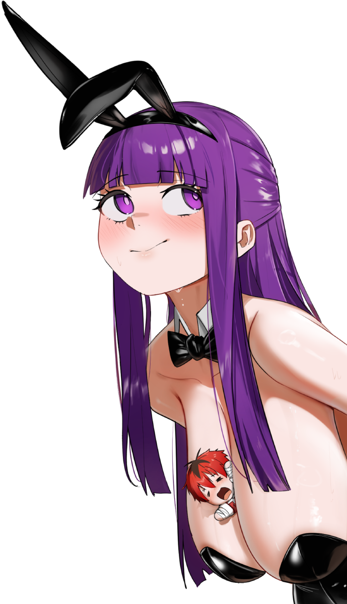 PURPLE-HAIRED BUNNY BUST STICKER! (WALIGNER)