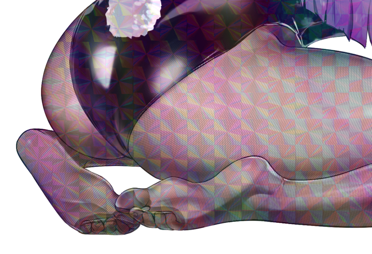 PURPLE-HAIRED BUNNY BUTT STICKER! (WALIGNER)