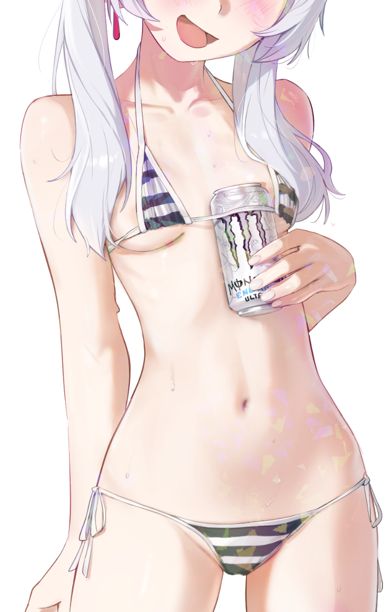 WHITE HAIR BIKINI STICKER! (WALIGNER)