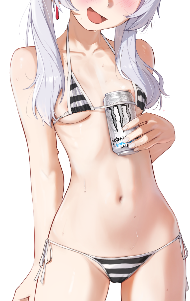 WHITE HAIR BIKINI STICKER! (WALIGNER)