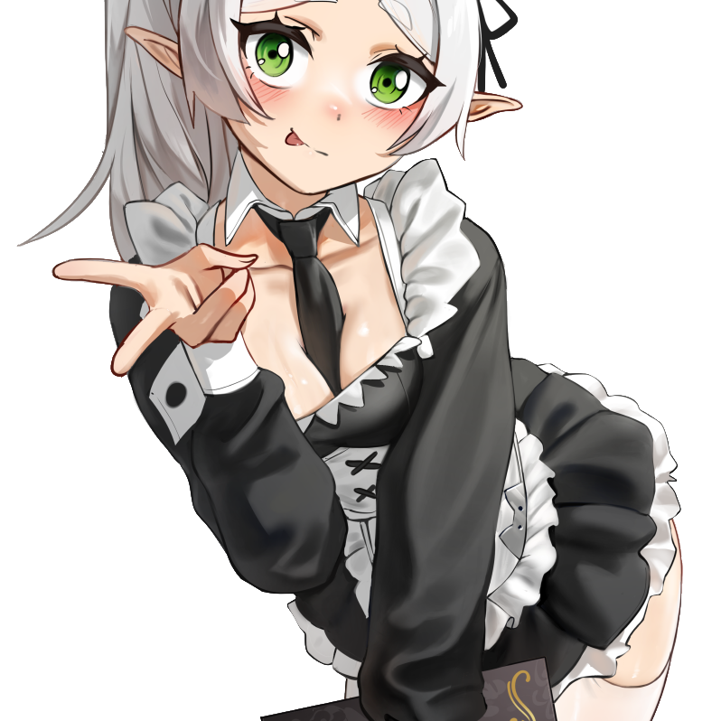 PEACE SIGN MAID STICKER! (WALIGNER)