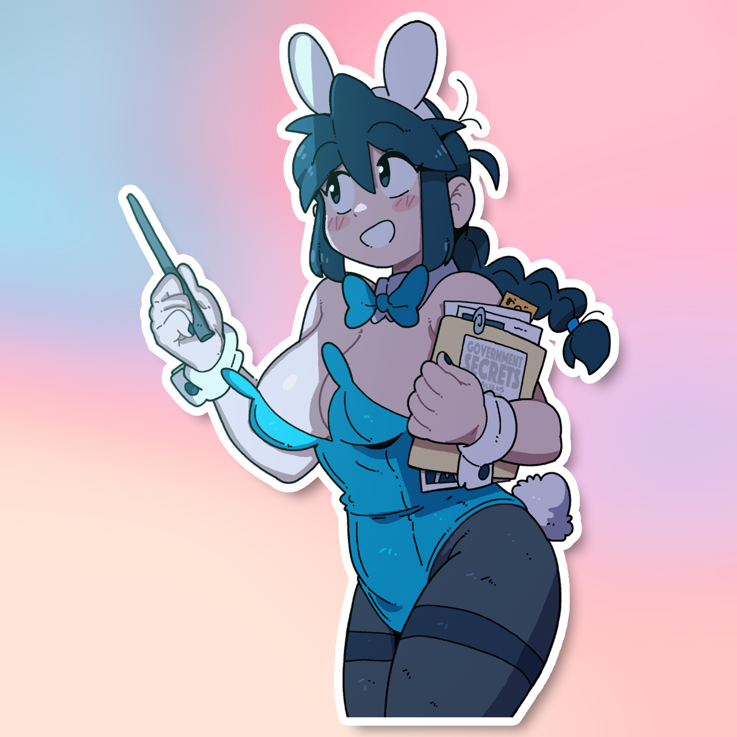GOVERNMENT BUNNY LUCIA STICKER! (BRYCE AND SCOTT) (VARIANTS)