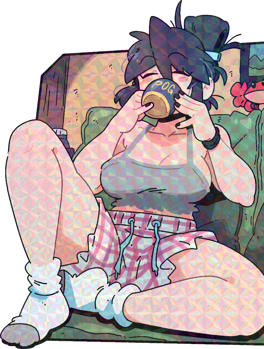 LUCIA ENJOYING COFFEE STICKER! (BRYCE AND SCOTT)
