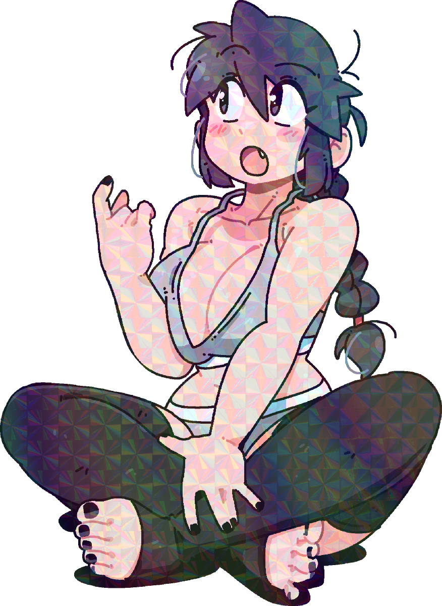 LUCIA CROSS-LEGGED STICKER! (BRYCE AND SCOTT)