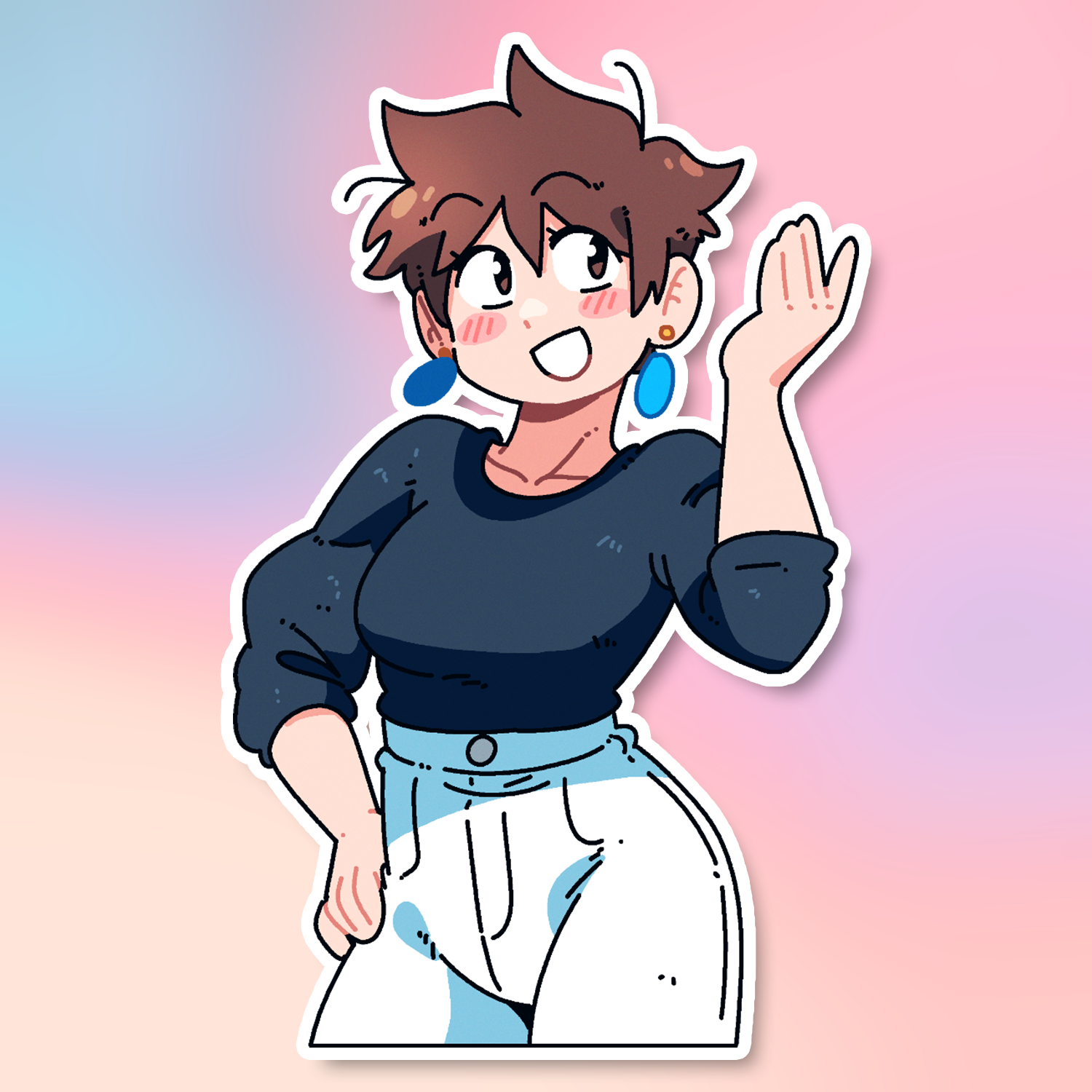 ISABELLE SHORT HAIR STICKER! (BRYCE AND SCOTT)