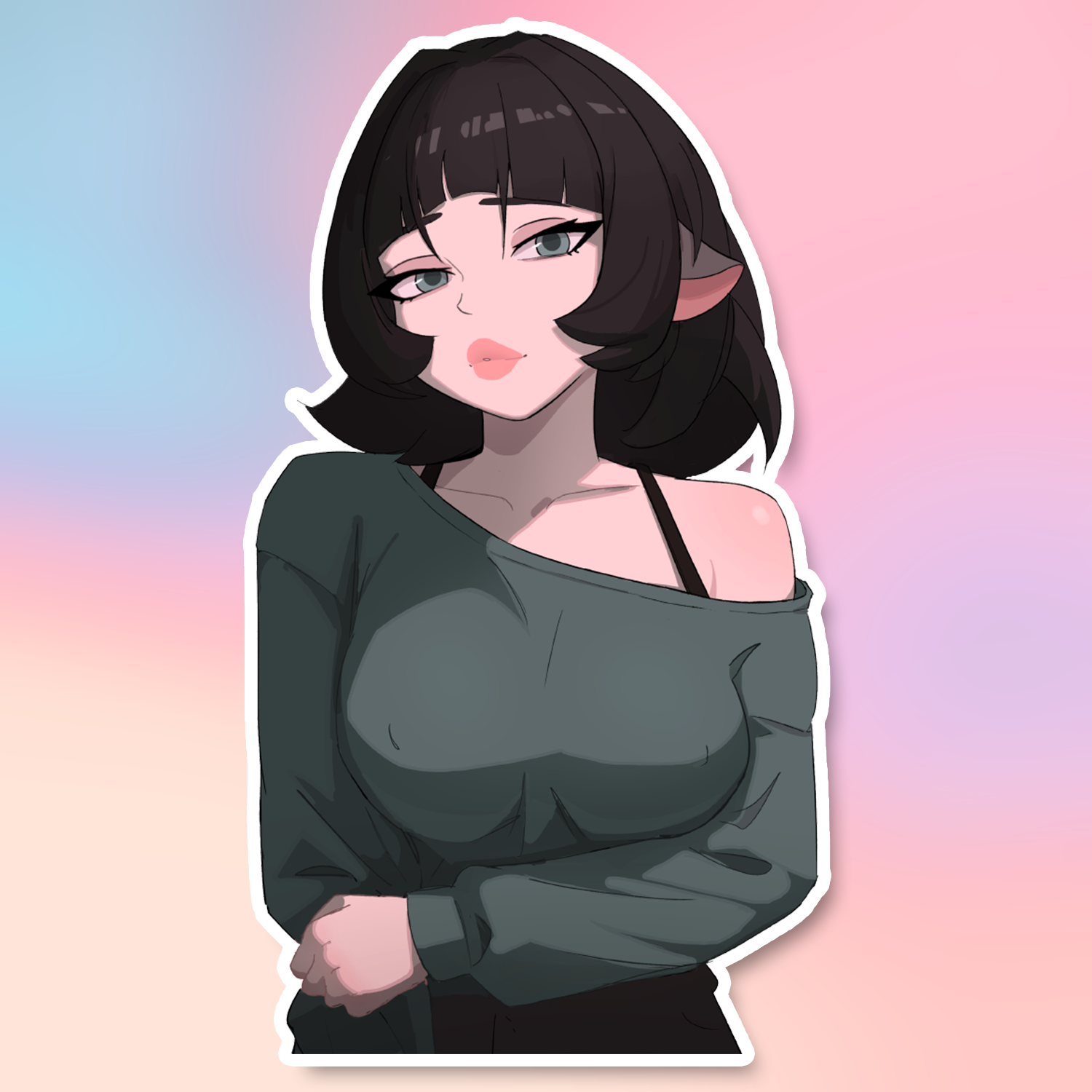 RAT GIRL STICKER! (ZUWUDRAWS)