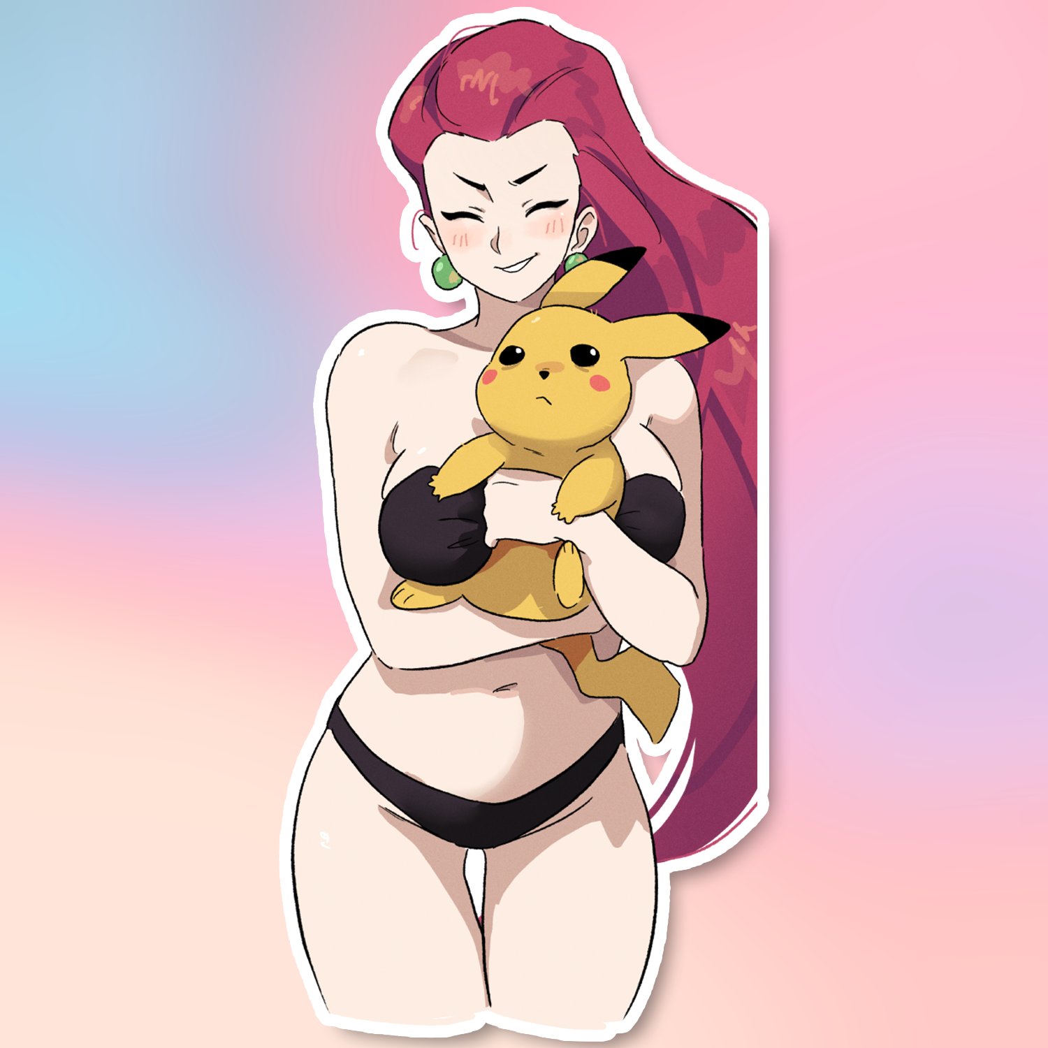 RED-HAIRED CUTIE STICKER! (DASHI)