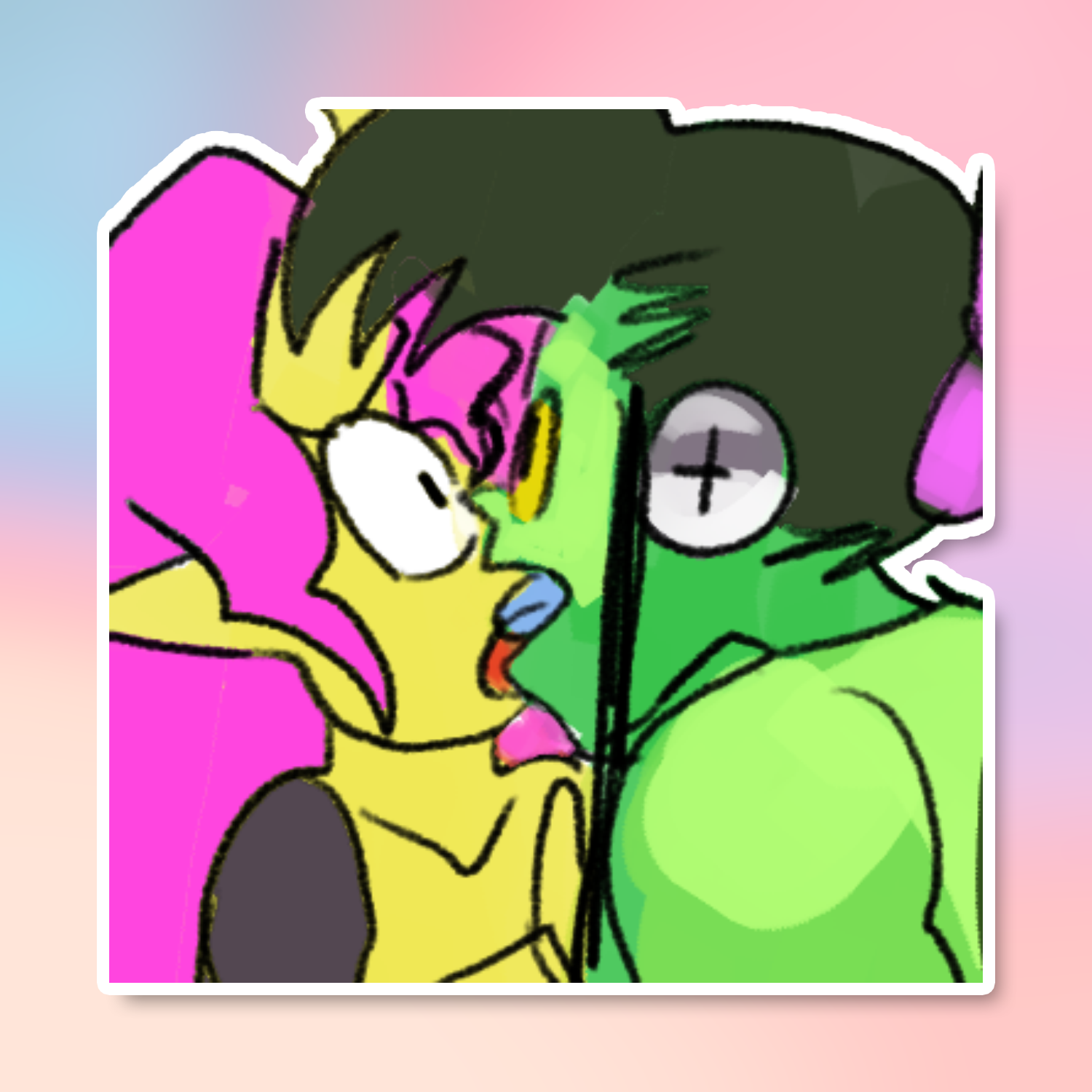 KISS STICKER (LUNYDOOBLES)