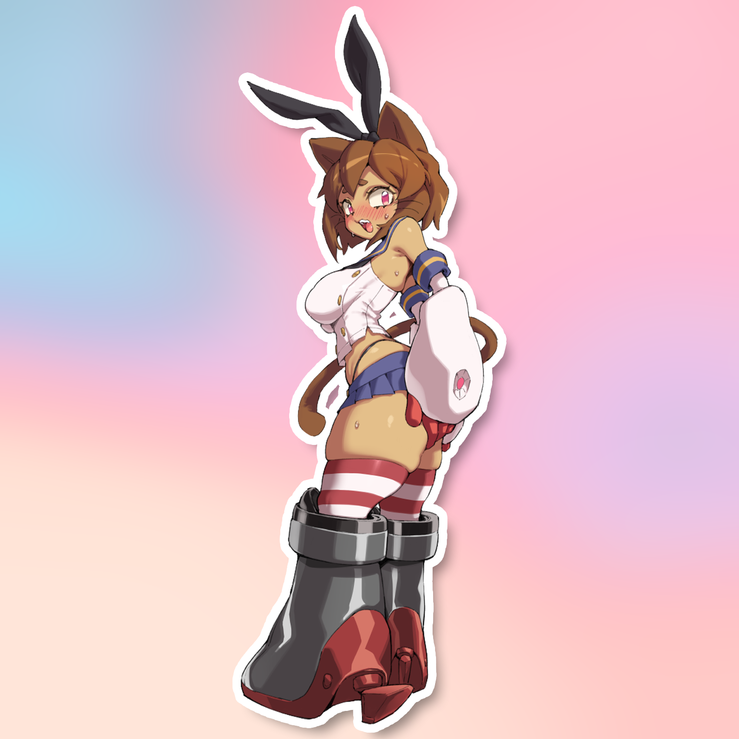 CAT GIRL BUNNY EARS STICKER! (FUYAHANA)