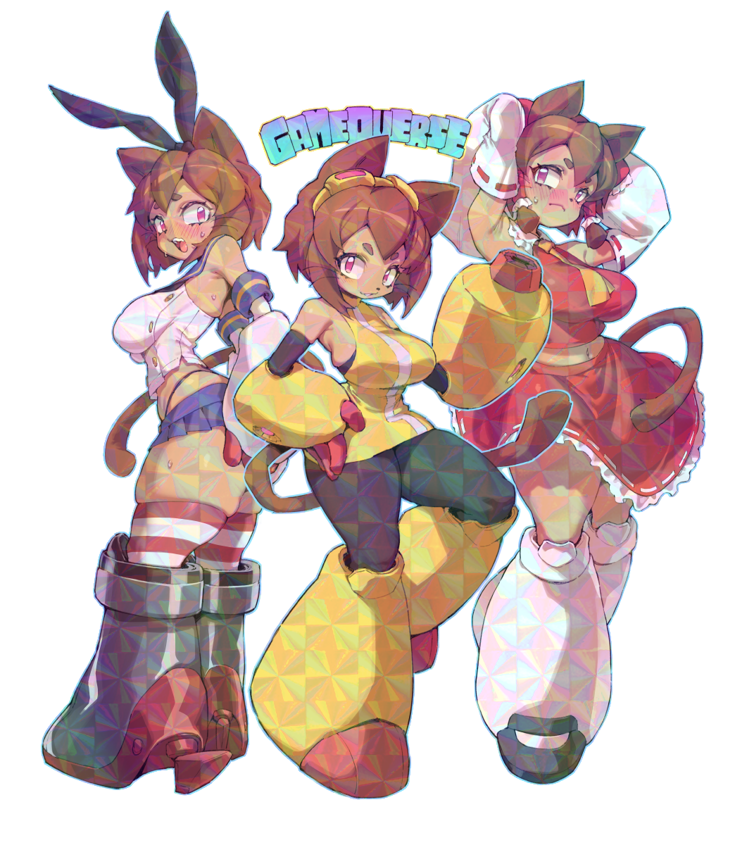 CAT-GIRL TRIO STICKER! (FUYAHANA)