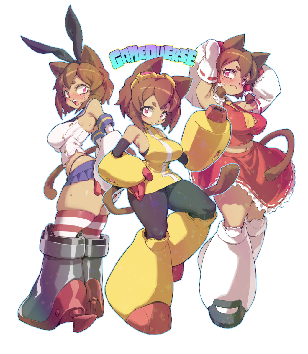 CAT-GIRL TRIO STICKER! (FUYAHANA)