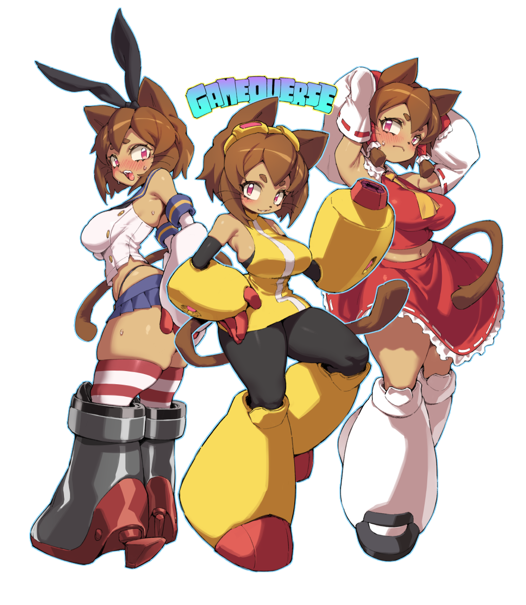CAT-GIRL TRIO STICKER! (FUYAHANA)