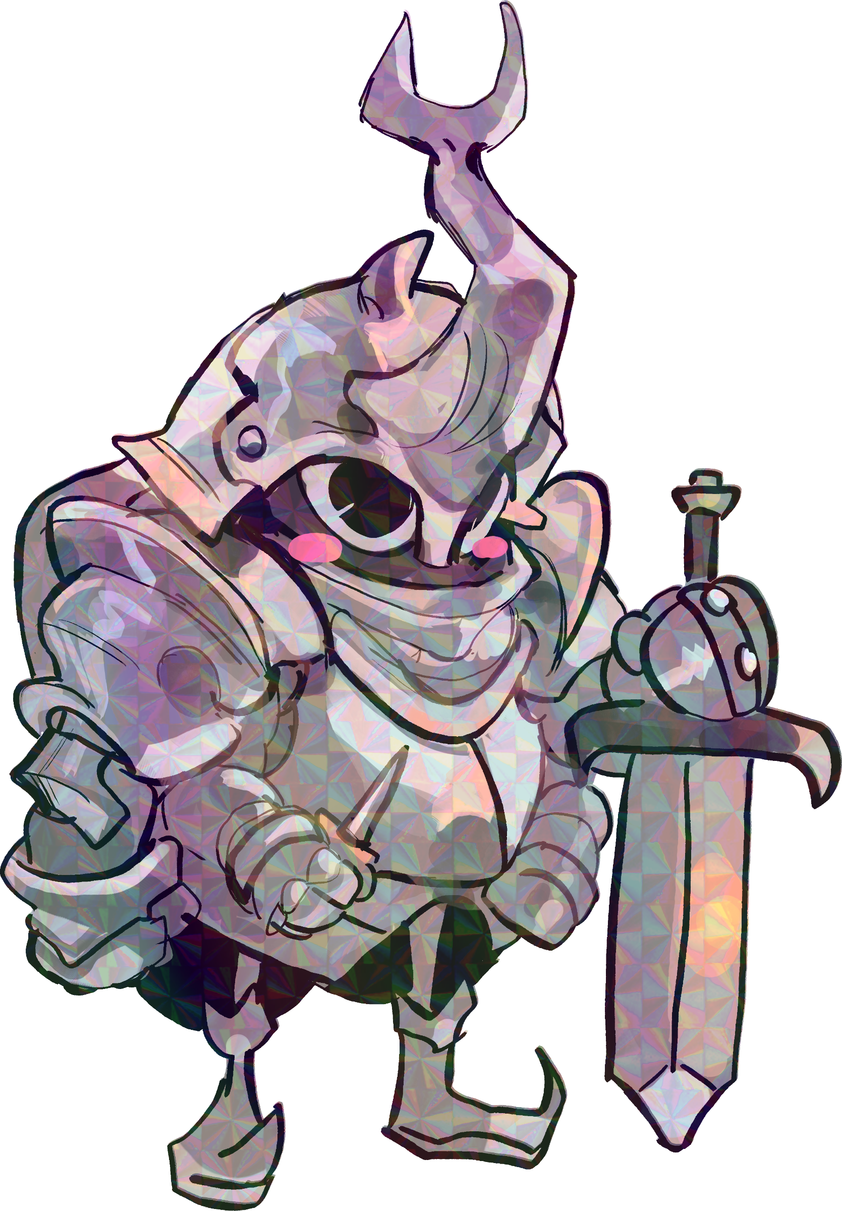 KNIGHT BEETLE STICKER (LUNYDOOBLES)