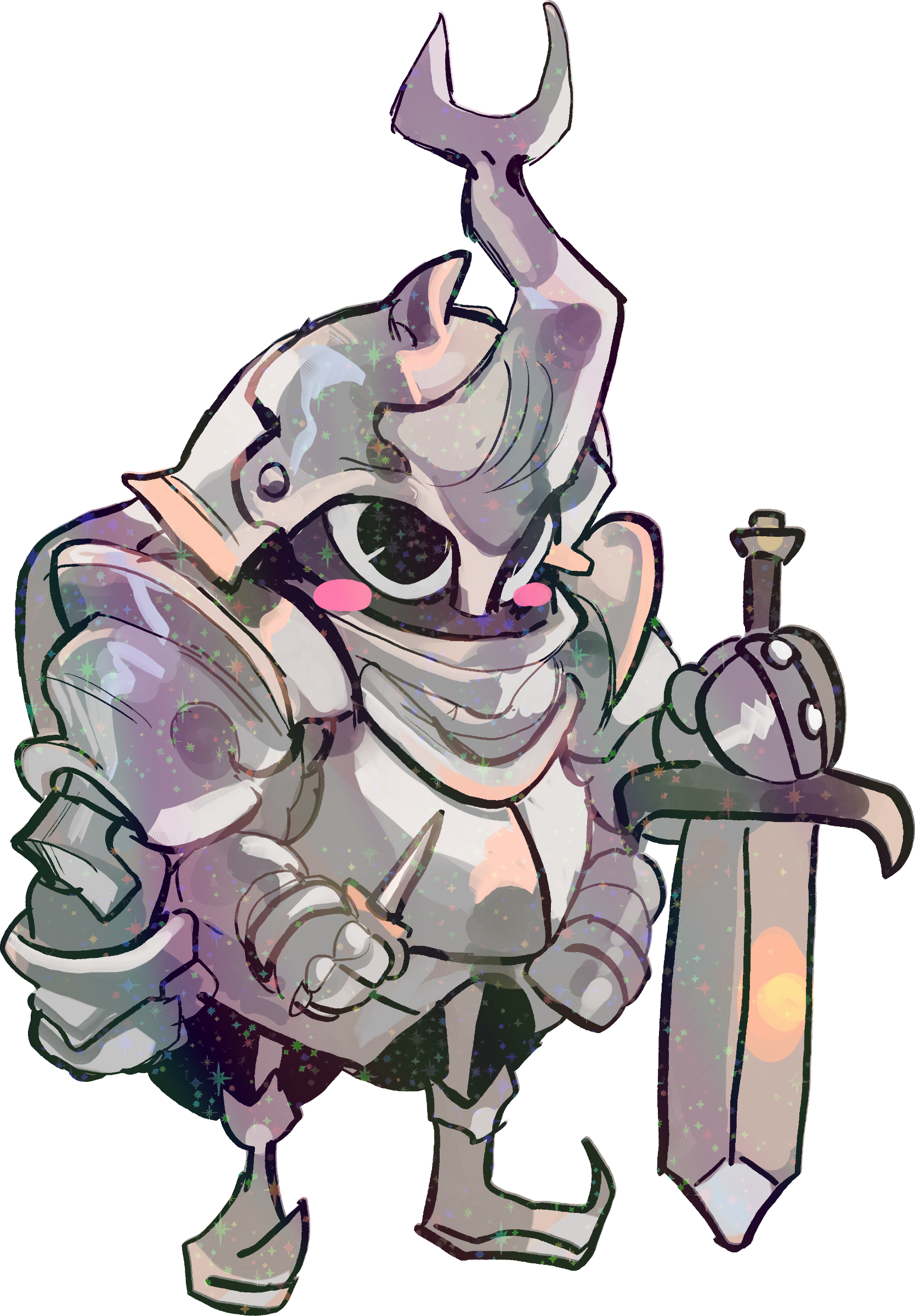 KNIGHT BEETLE STICKER (LUNYDOOBLES)