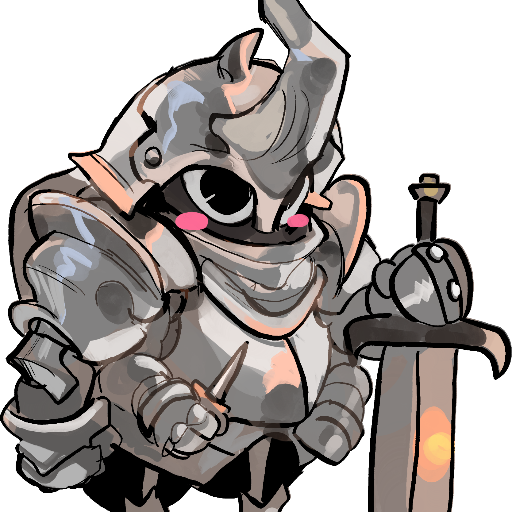 KNIGHT BEETLE STICKER (LUNYDOOBLES)