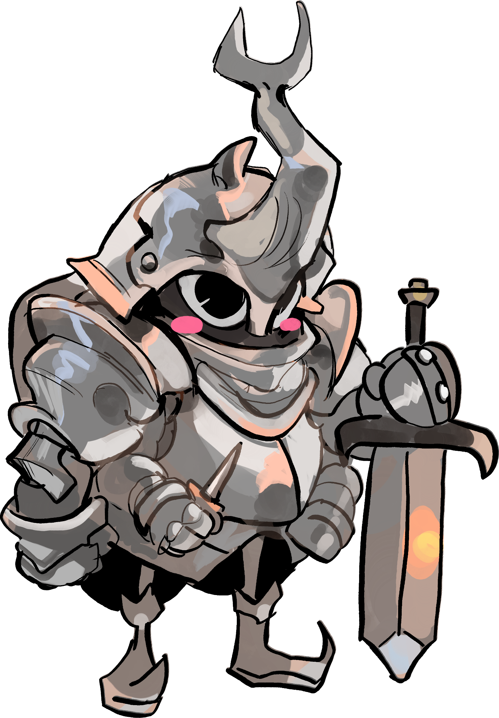 KNIGHT BEETLE STICKER (LUNYDOOBLES)