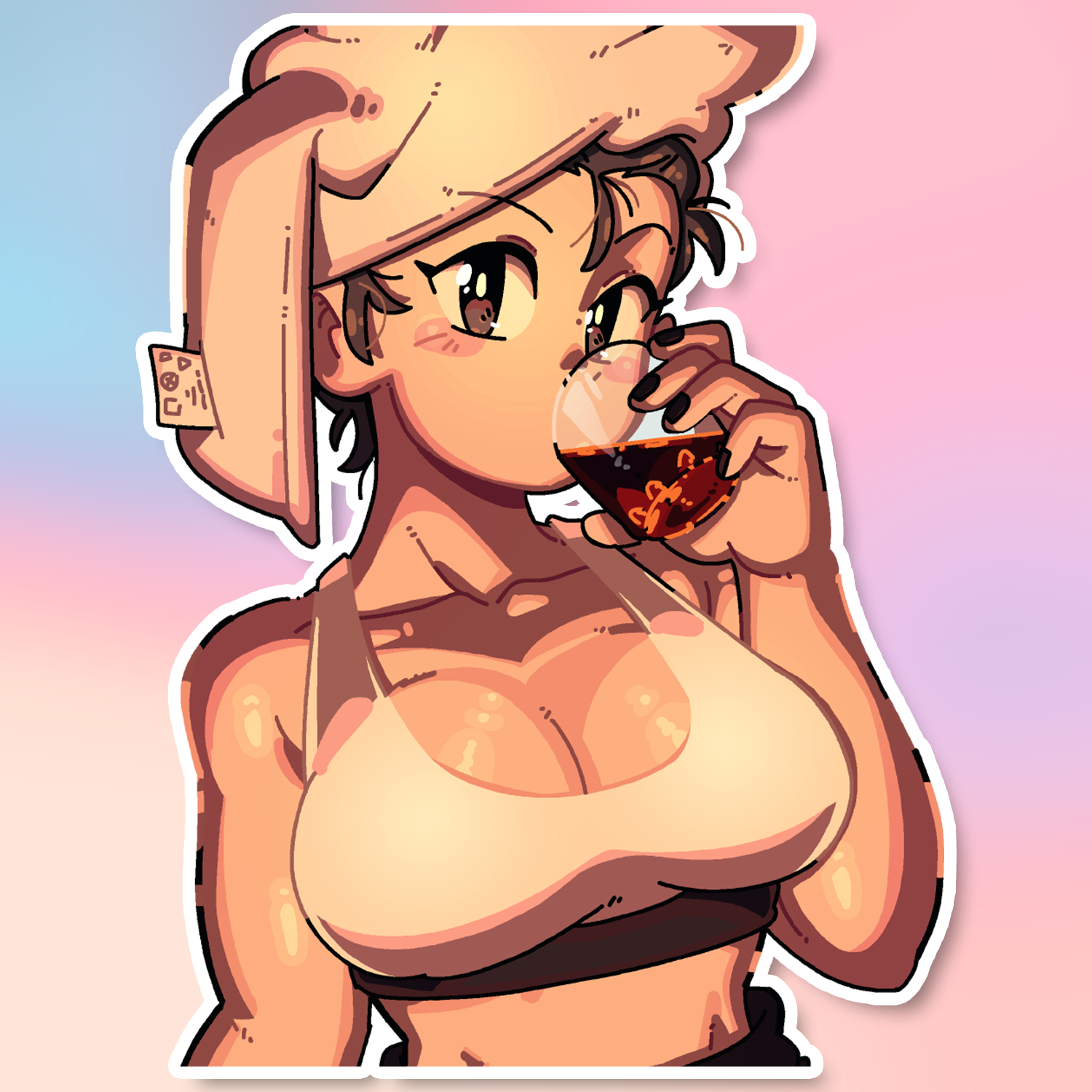 LUCIA ENJOYING A DRINK! (BRYCE AND SCOTT)