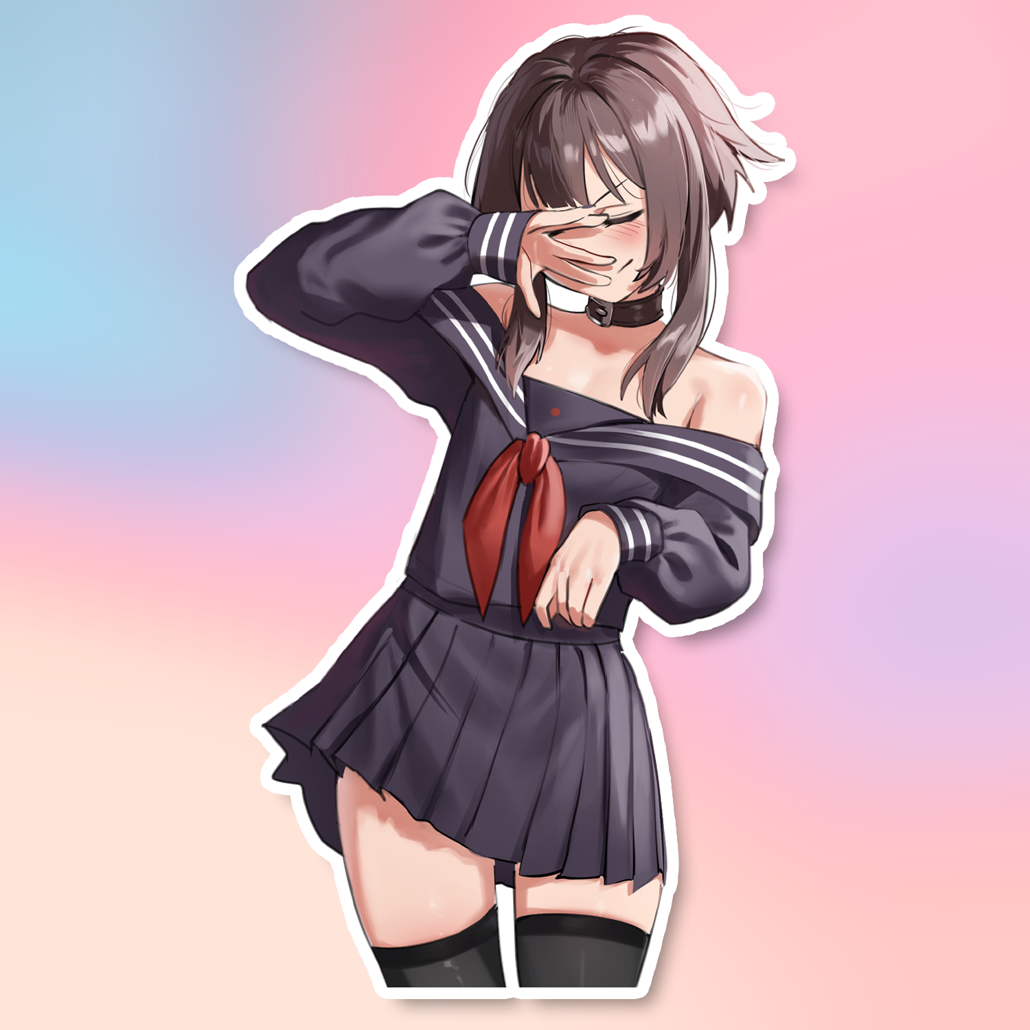 SHY GIRL STICKER! (WALIGNER)