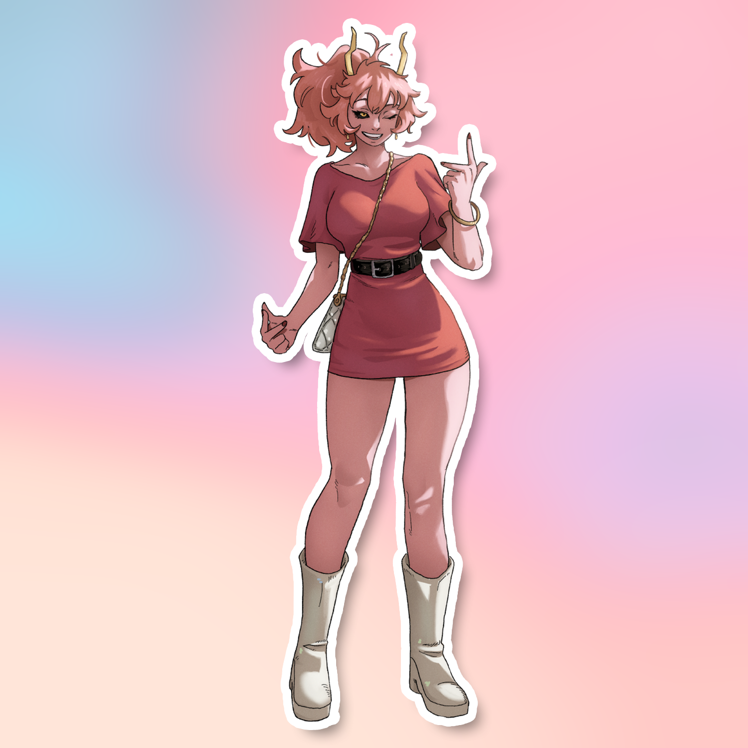 PINK GIRL STICKER! (DASHI)