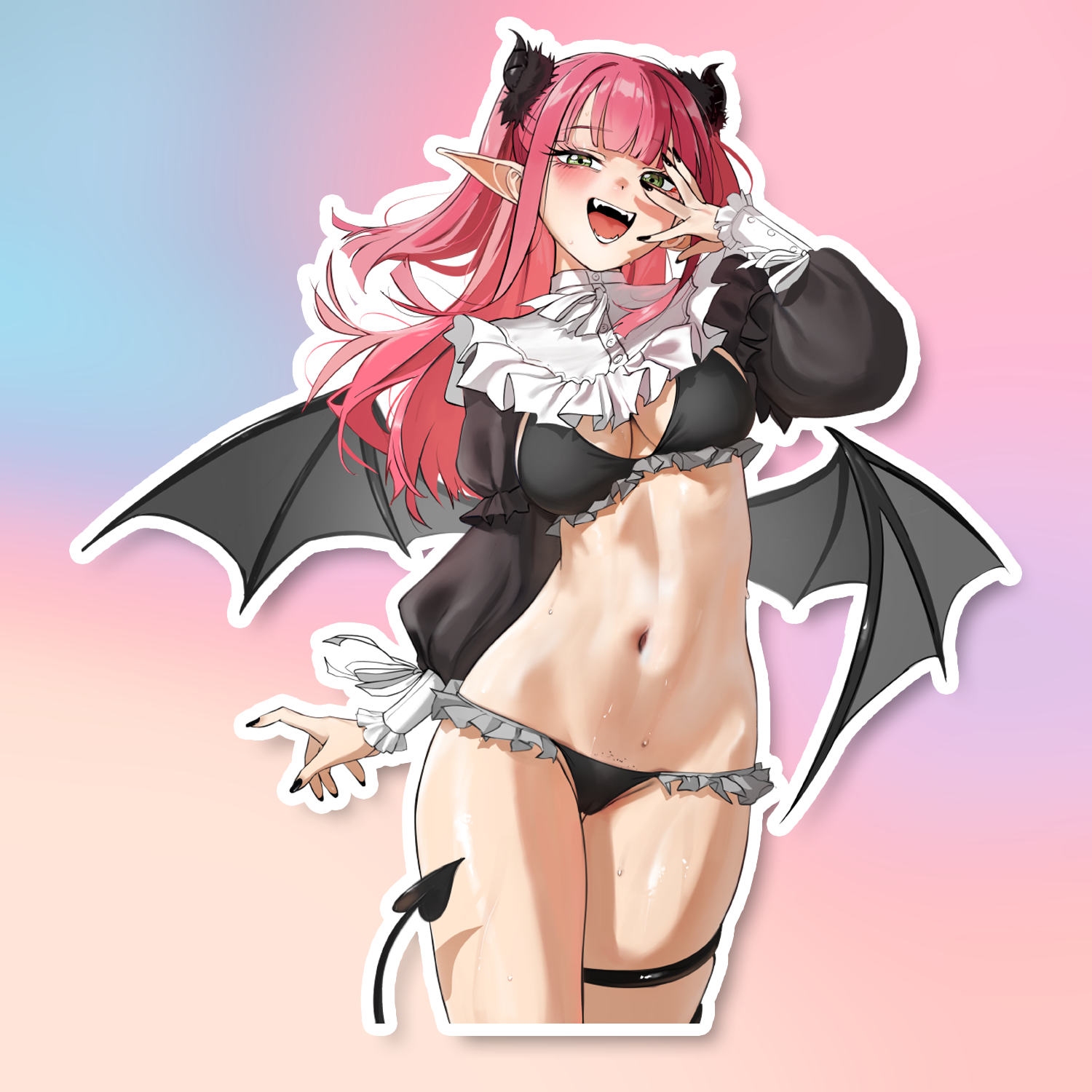 DEMON-GIRL 2 STICKER! (WALIGNER)