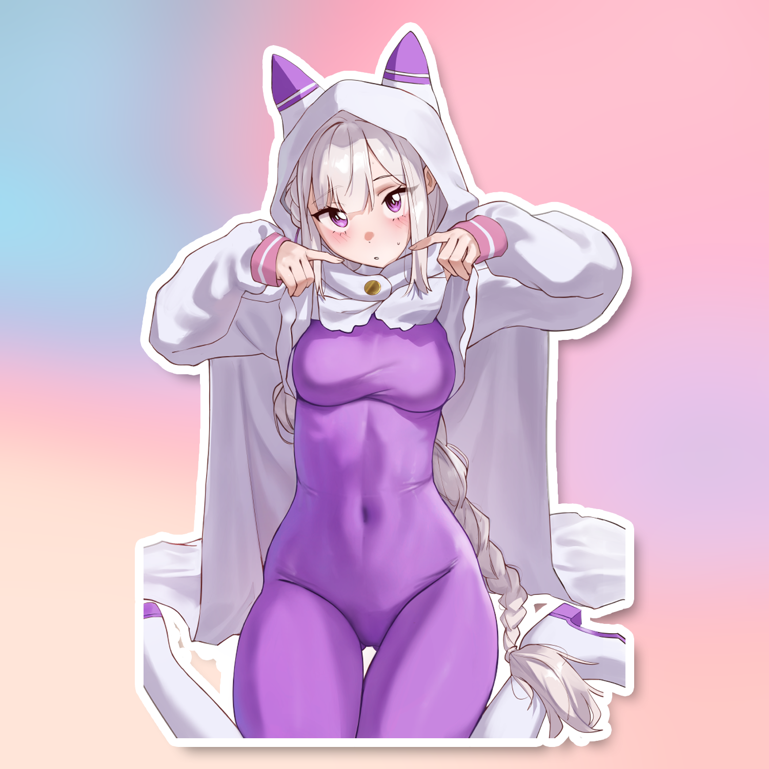HOODIE GIRL STICKER! (WALIGNER)