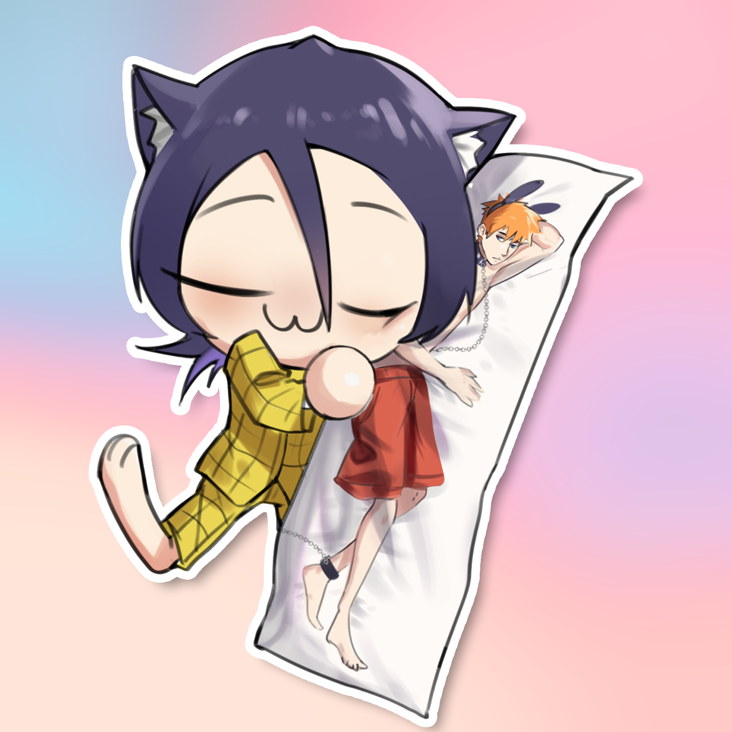 NEKO RUKIA CHIBI #1 STICKER (WALIGNER)