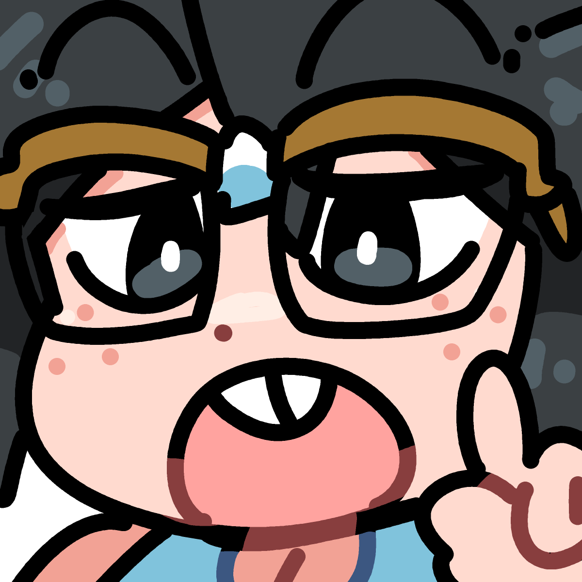NERD LUCIA EMOTE STICKER! (BRYCE AND SCOTT)