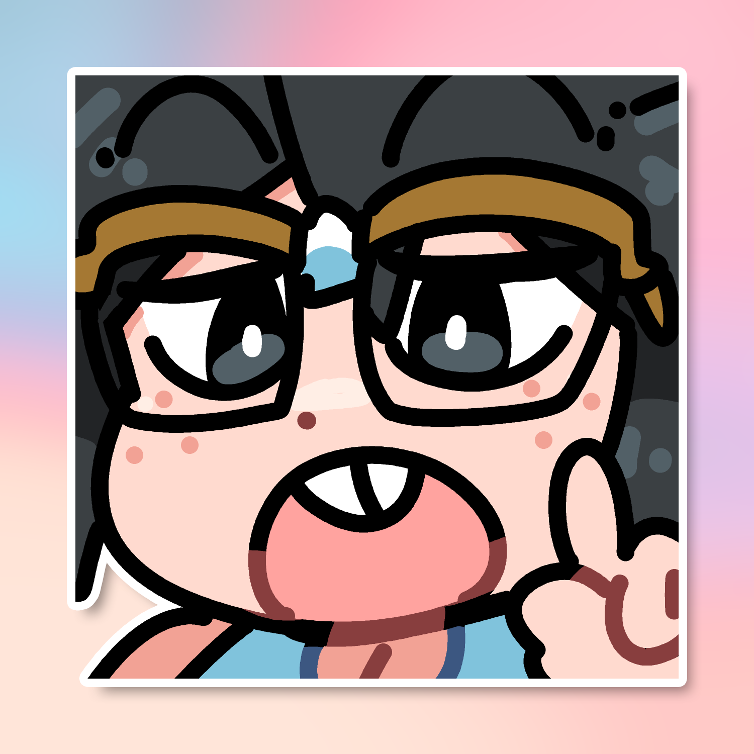 NERD LUCIA EMOTE STICKER! (BRYCE AND SCOTT)