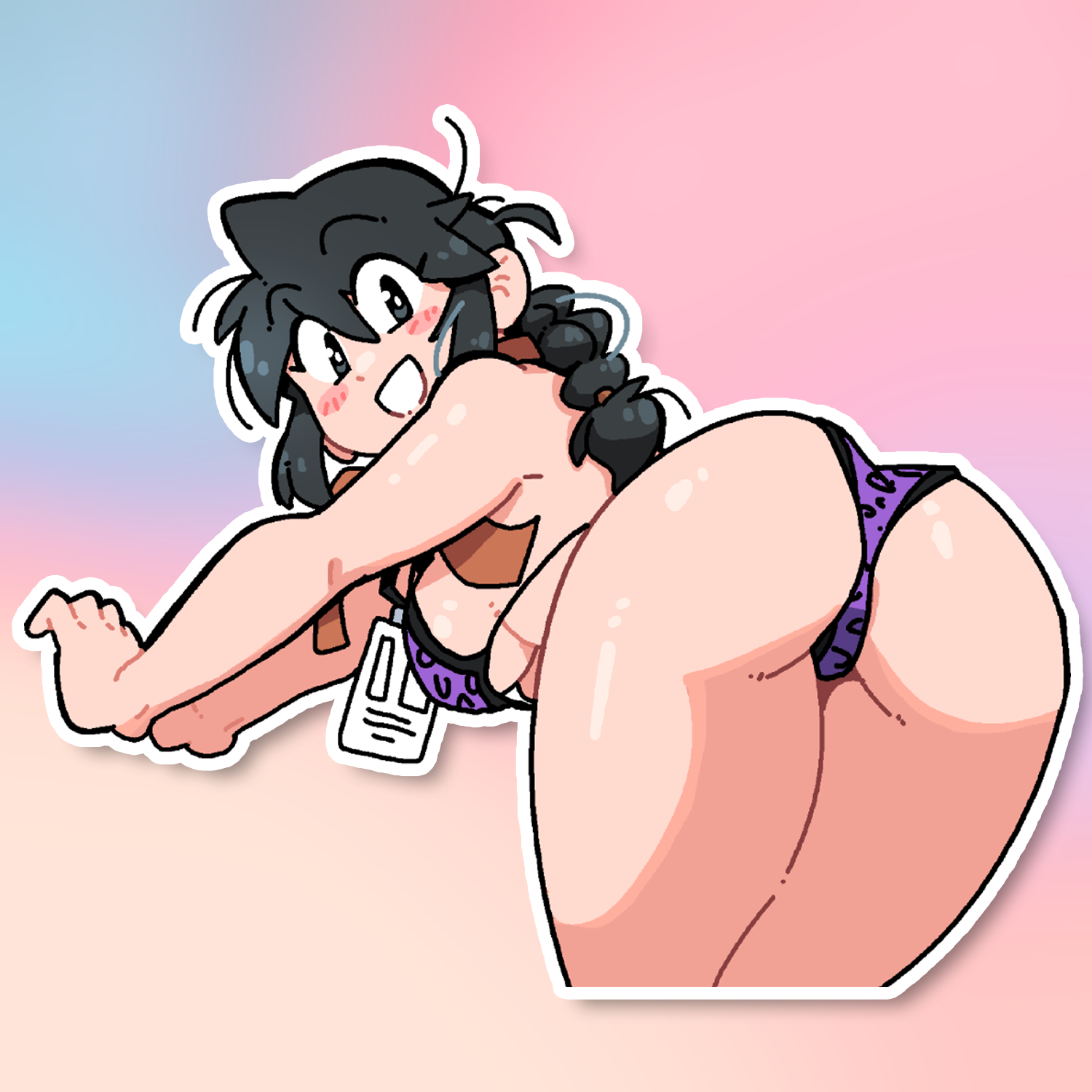 OFFICE LUCIA BENDING OVER STICKER! (BRYCE AND SCOTT)