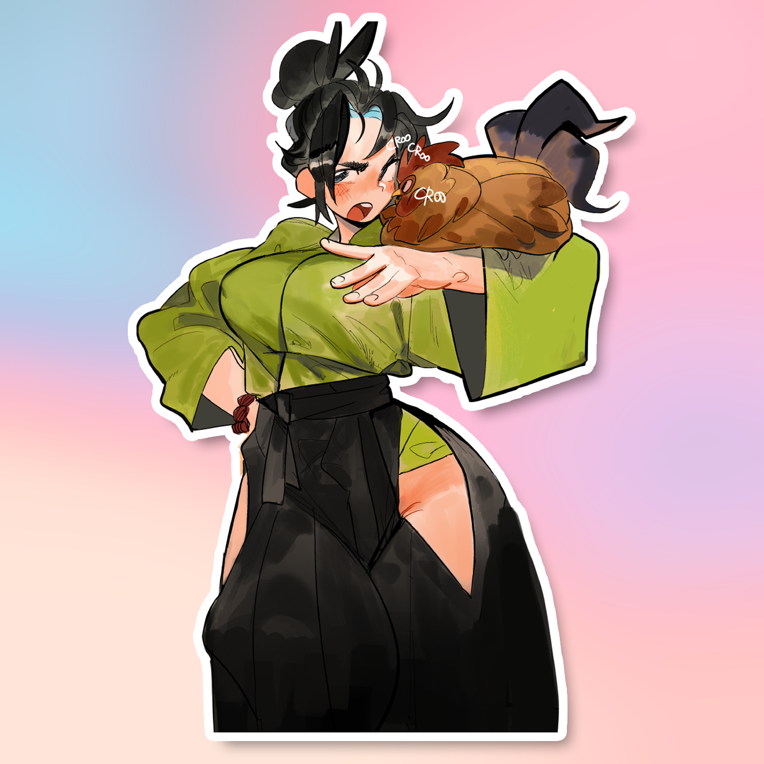 SHO AND CHICKEN STICKER (LUNYDOOBLES)
