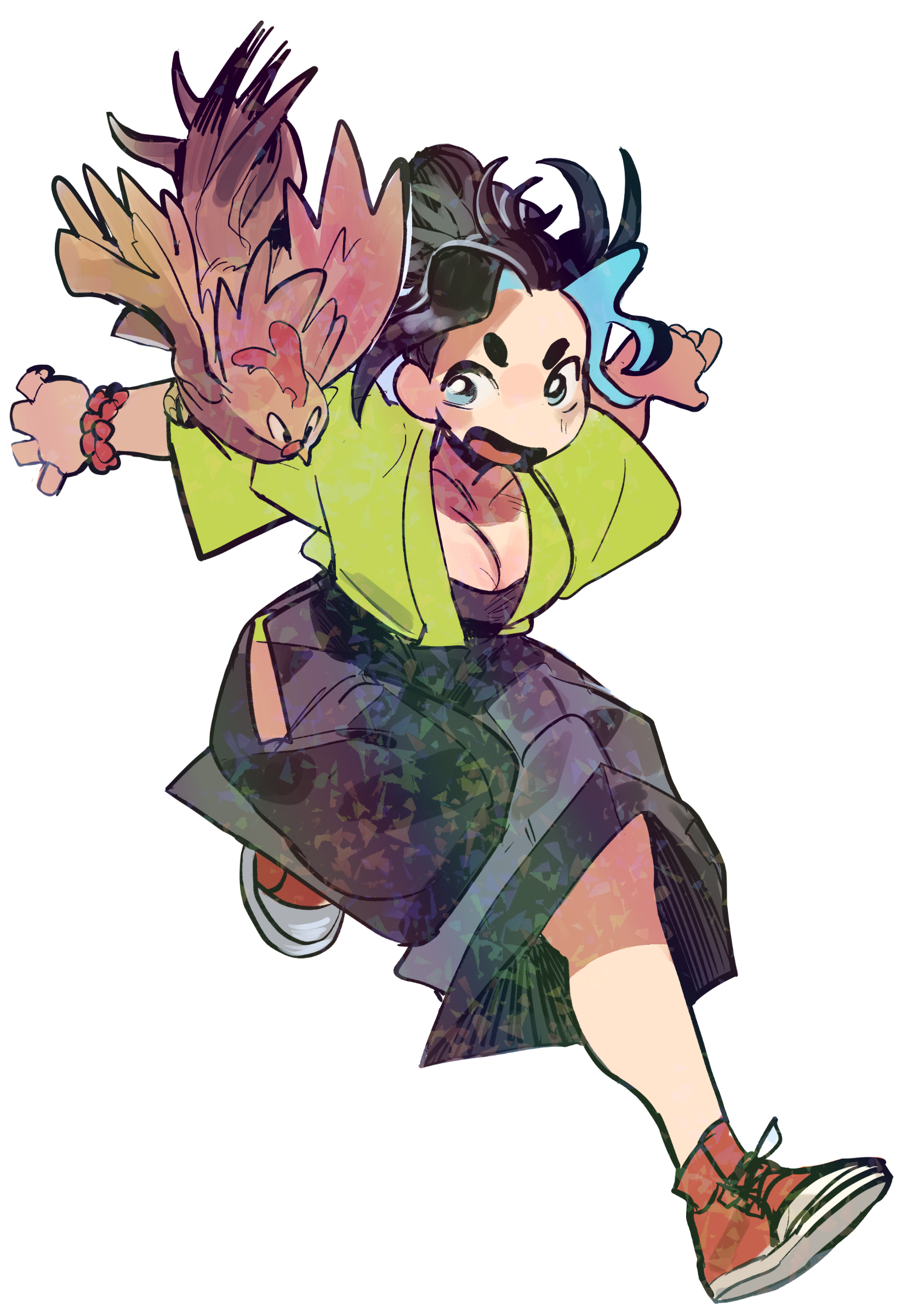 SHO RUNNING WITH CHICKEN STICKER! (LUNYDOOBLES)