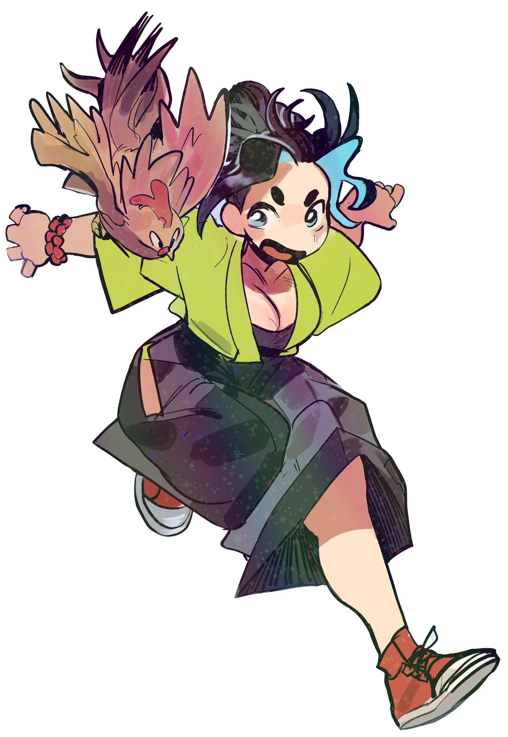 SHO RUNNING WITH CHICKEN STICKER! (LUNYDOOBLES)